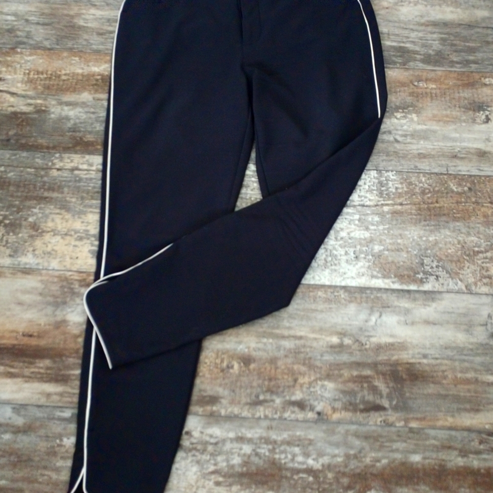 Ivanka Trump Women's 6 Black Jeggings Pants white side stripes Comfort Pockets